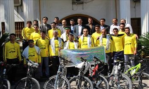 اعزام گروه دوچرخه سواری استان مازندران به مناسبت هفته دفاع مقدس